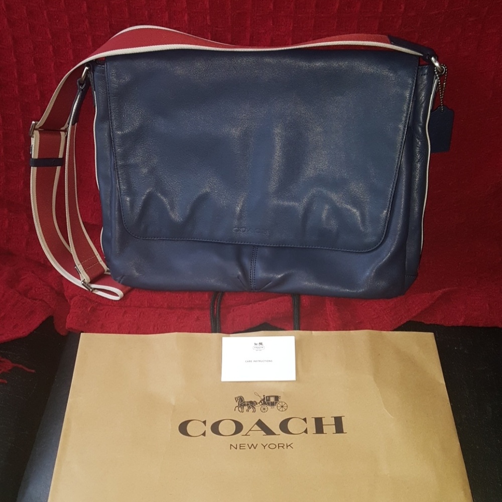 Blue Metropolitan Coach Messenger Bag